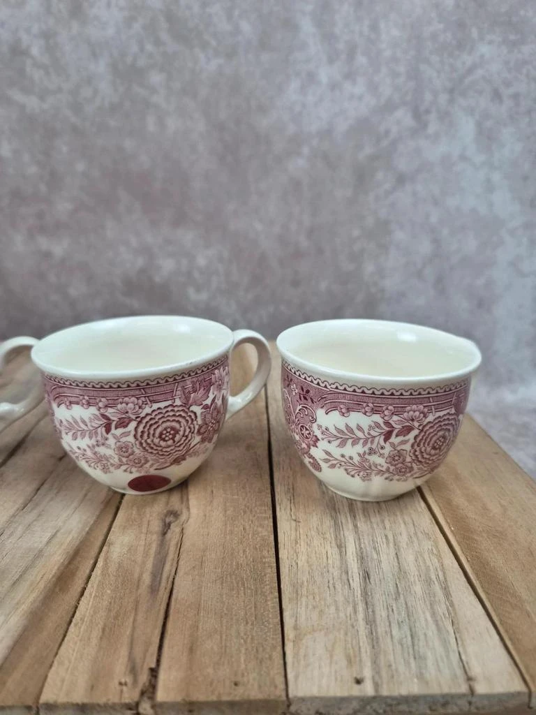 Lote de 4 tazas Villeroy & Boch Burgenland rojo - Decoración floral vintage – photo 4